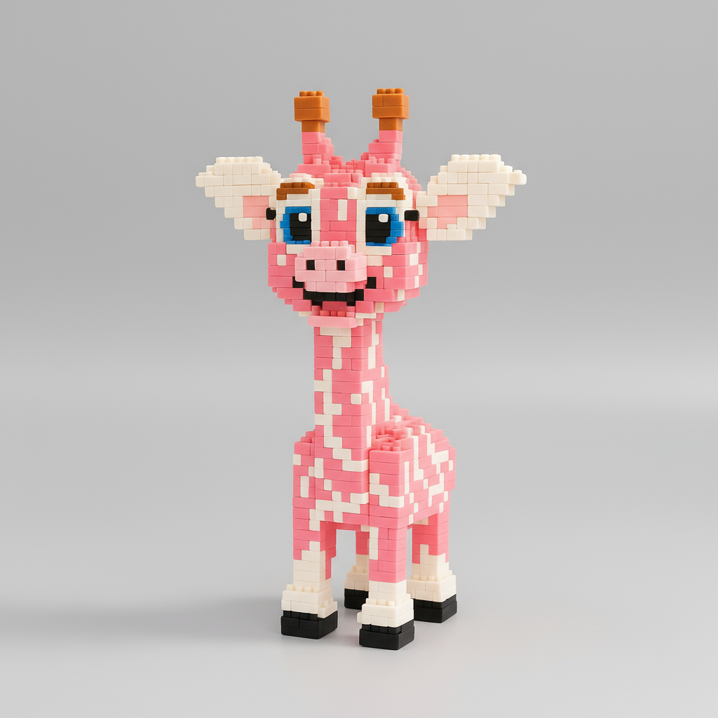 Roze Giraffe | Bouwsteentjes