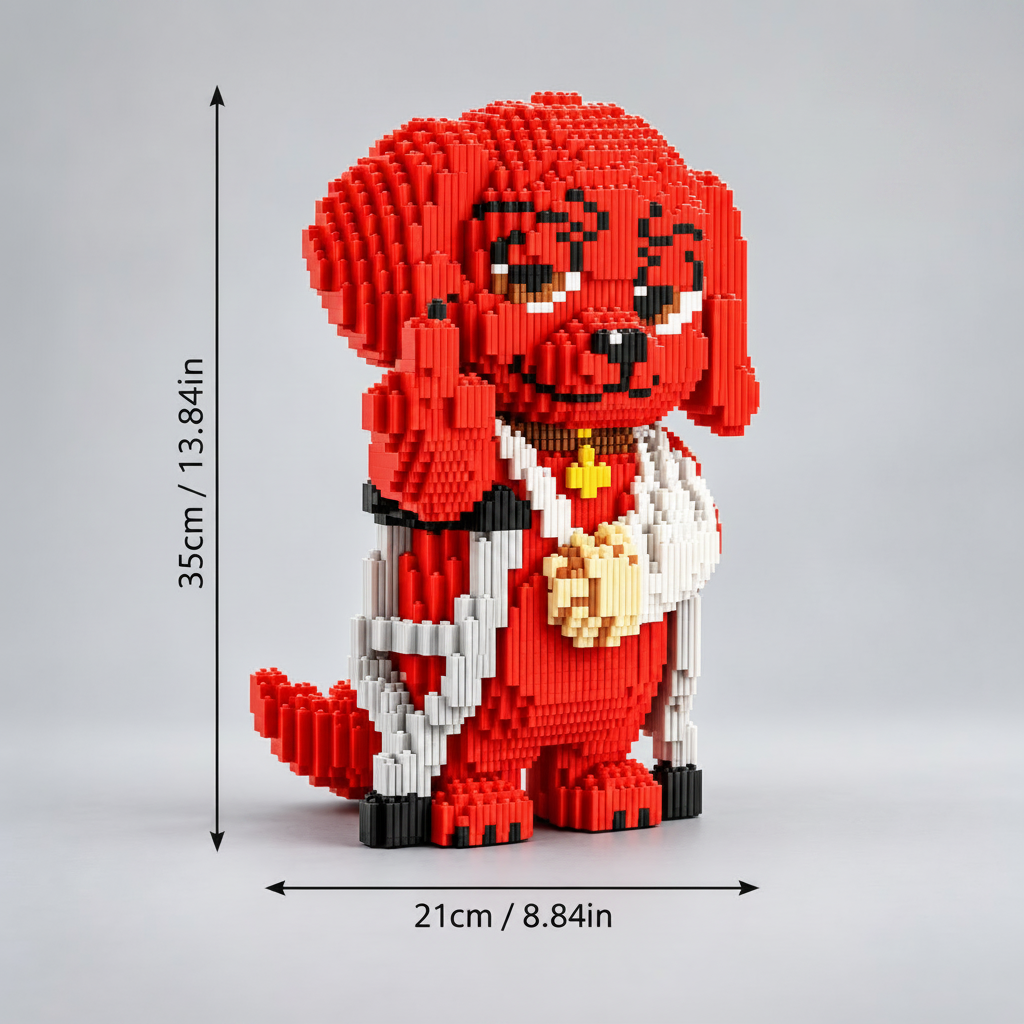 Coole rode hond | Bouwsteentjes