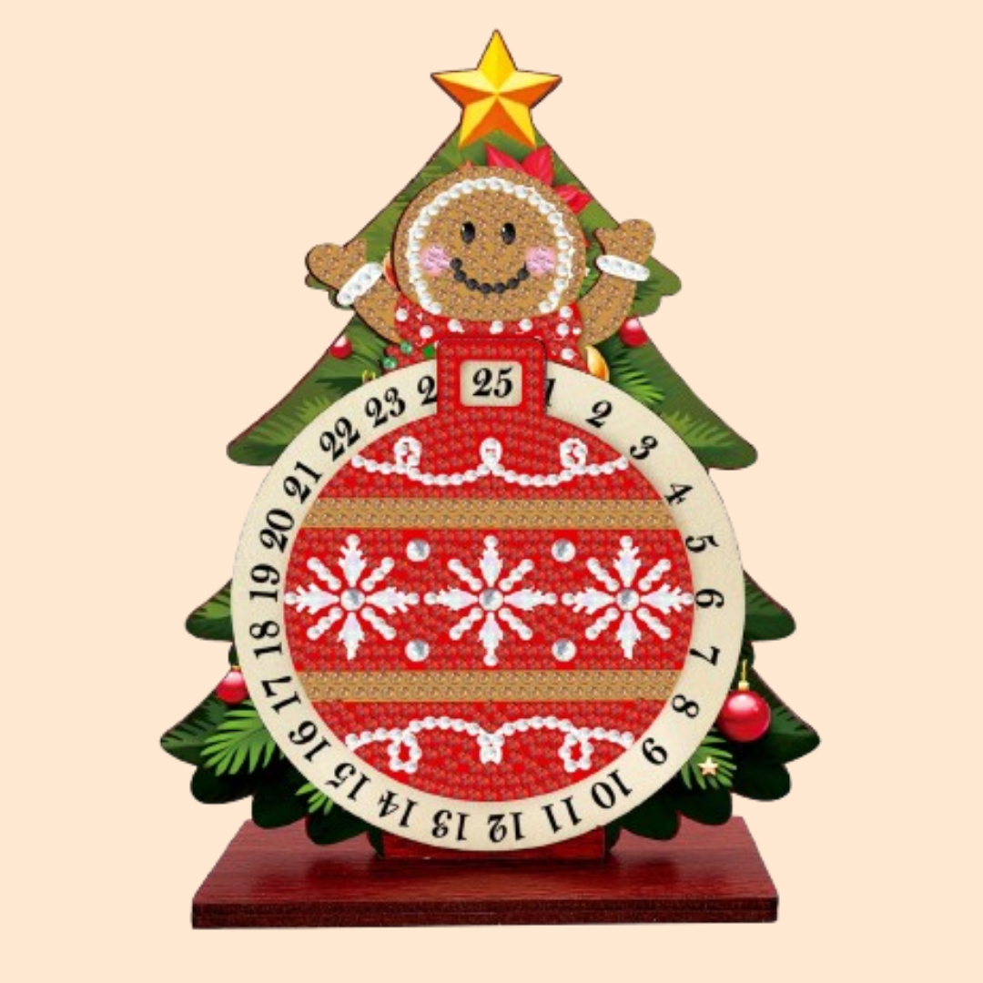 Koekje in kerstboom | kalender | Diamond painting