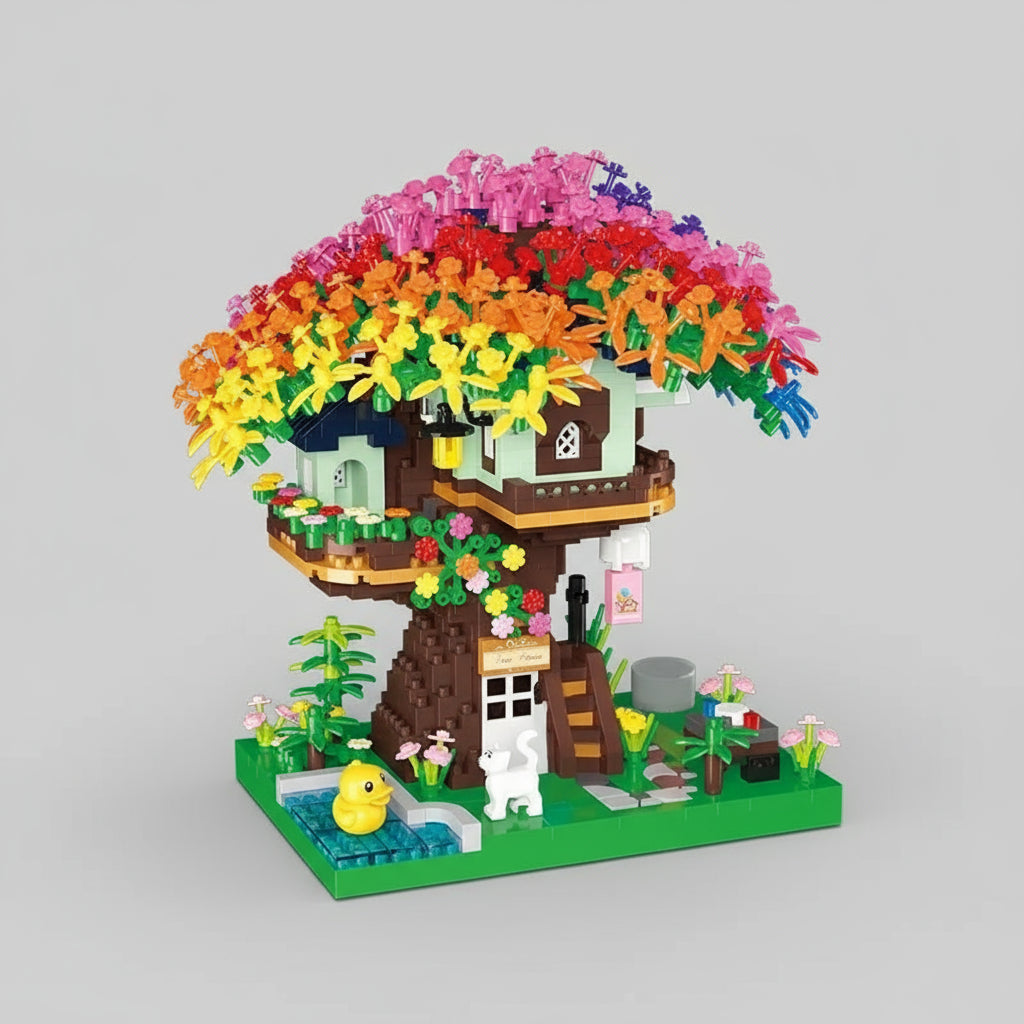 Regenboog boomhuis | Bouwsteentjes
