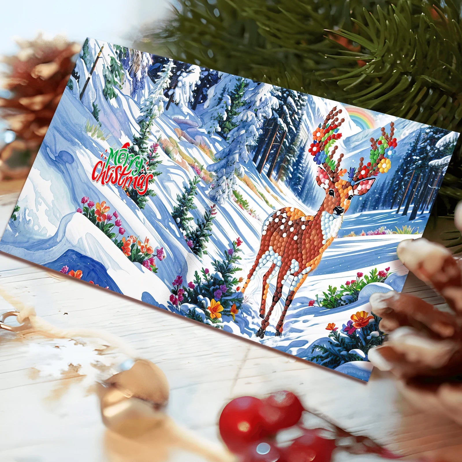 Kerstkaarten | 12 stuks | Diamond Painting