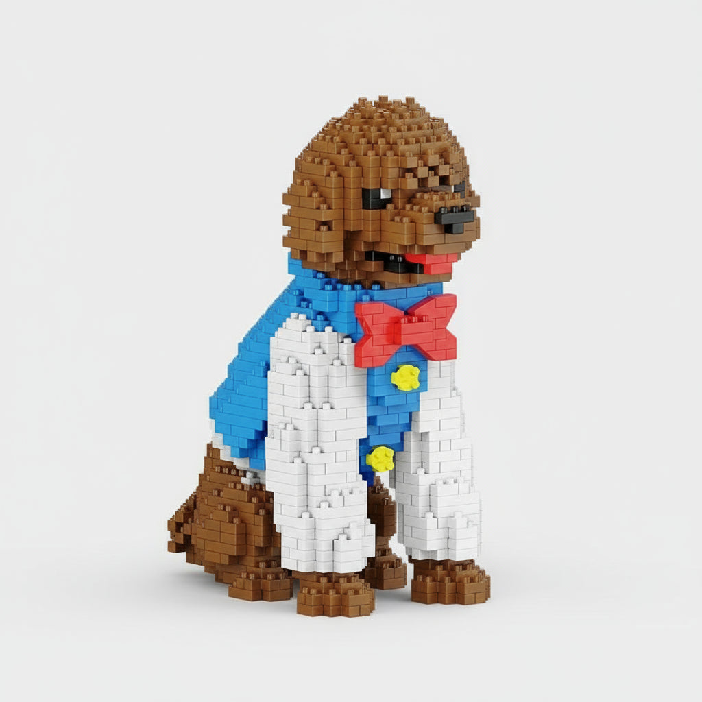 Grappige Bruine Poedel | Bouwsteentjes