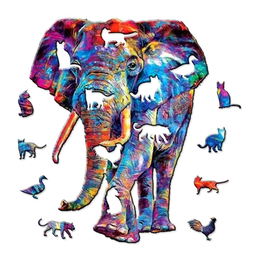Mooie Olifant | Houten Puzzel