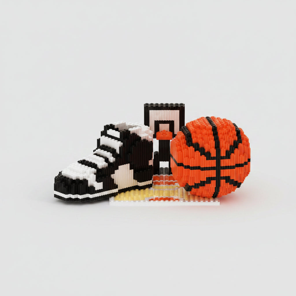 Basketbal schoen op veld | Bouwsteentjes