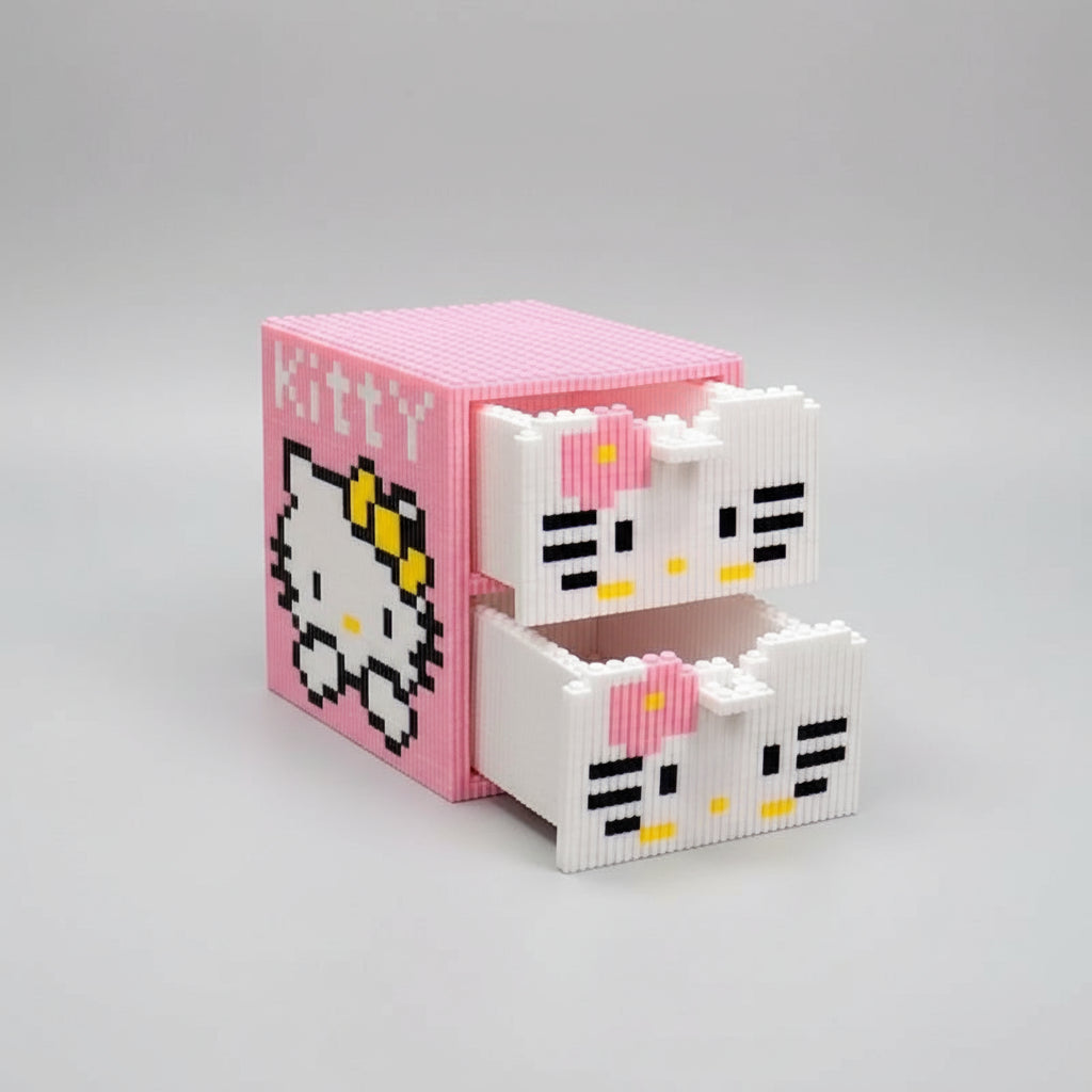 Kitty opbergdoos | Bouwsteentjes