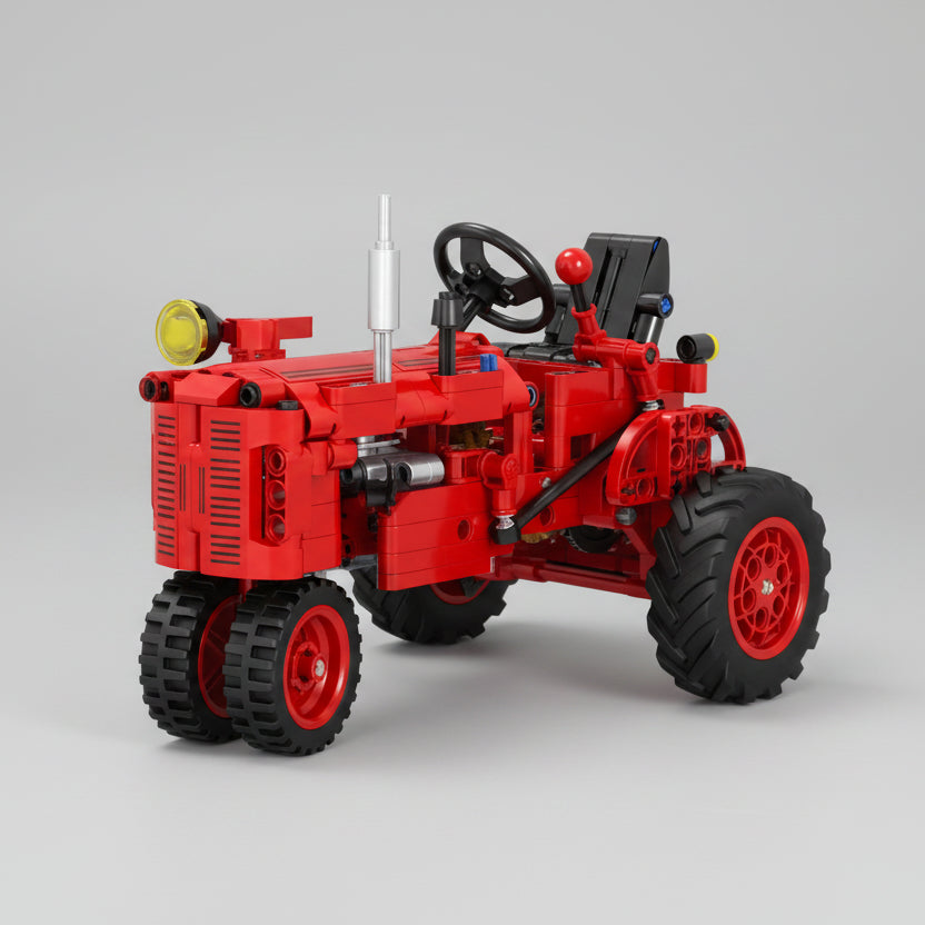 Rode Tractor | Bouwsteentjes