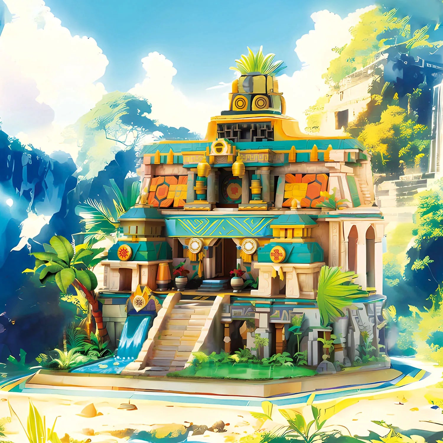 Verloren tempel | Bouwsteentjes