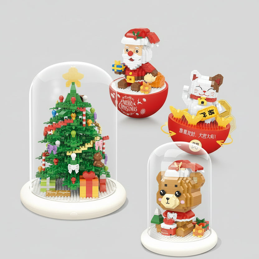 Versierde kerstboom | Bouwsteentjes