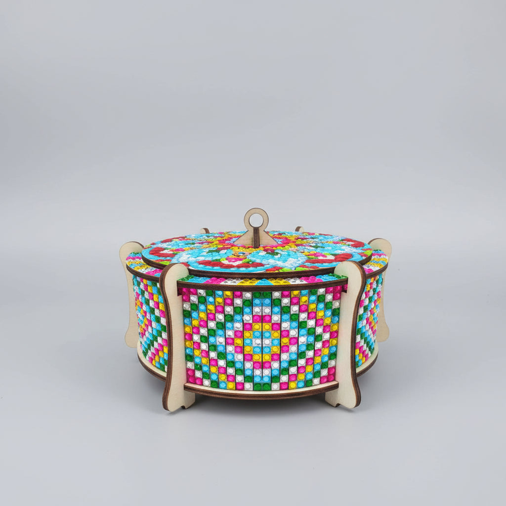 Mandala Houten Kist | Diamond Painting