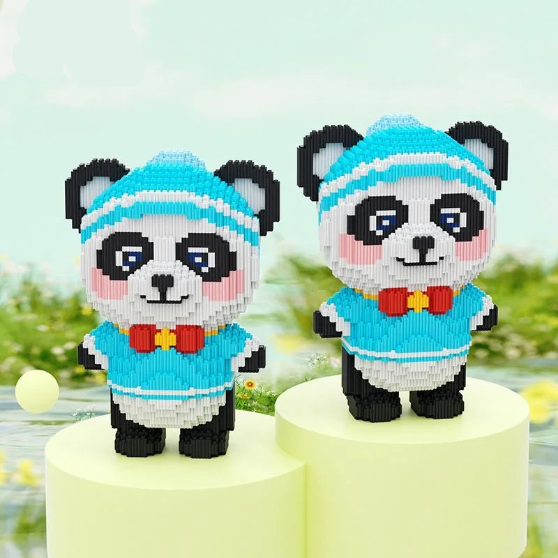 Panda met Strik | Bouwsteentjes