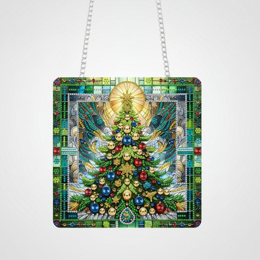 Kerstboom | Deurhanger | Diamond painting