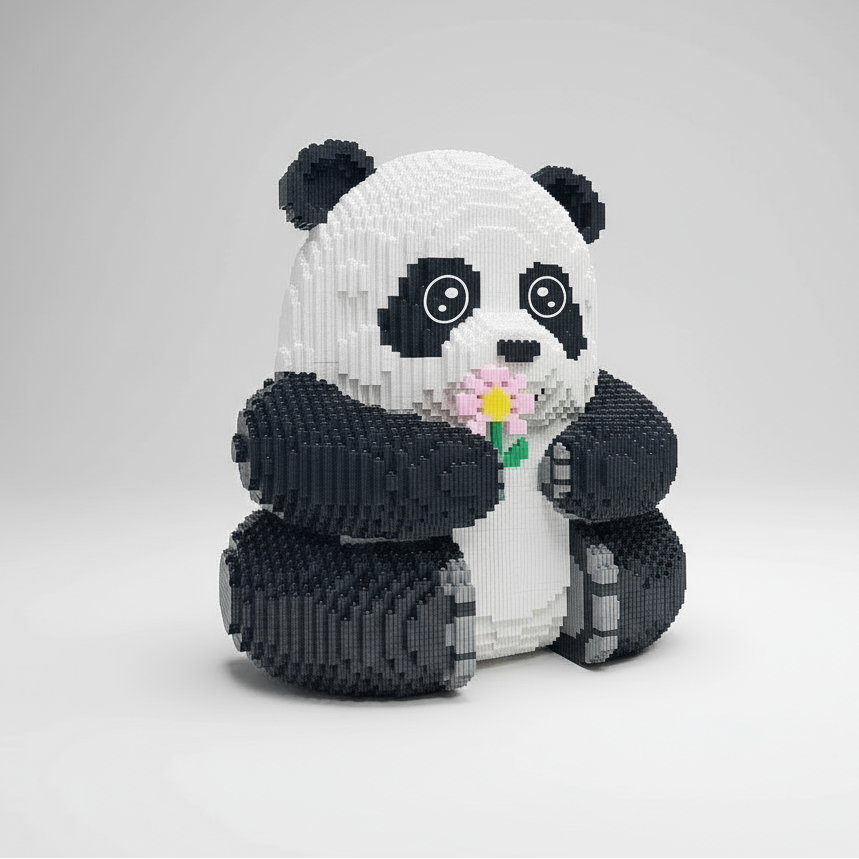 Mega & kleine panda | Bouwsteentjes