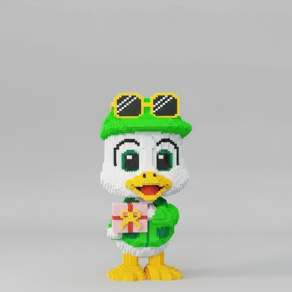 Eend met cadeau | Bouwsteentjes