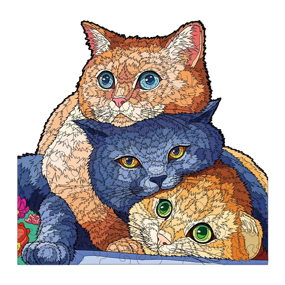 Schattige katten | Houten Puzzel