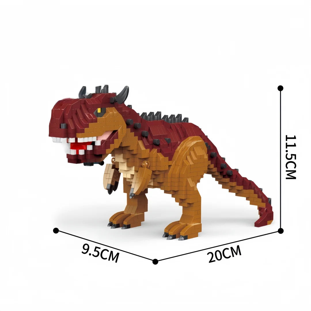 Bruine T-rex | Bouwsteentjes