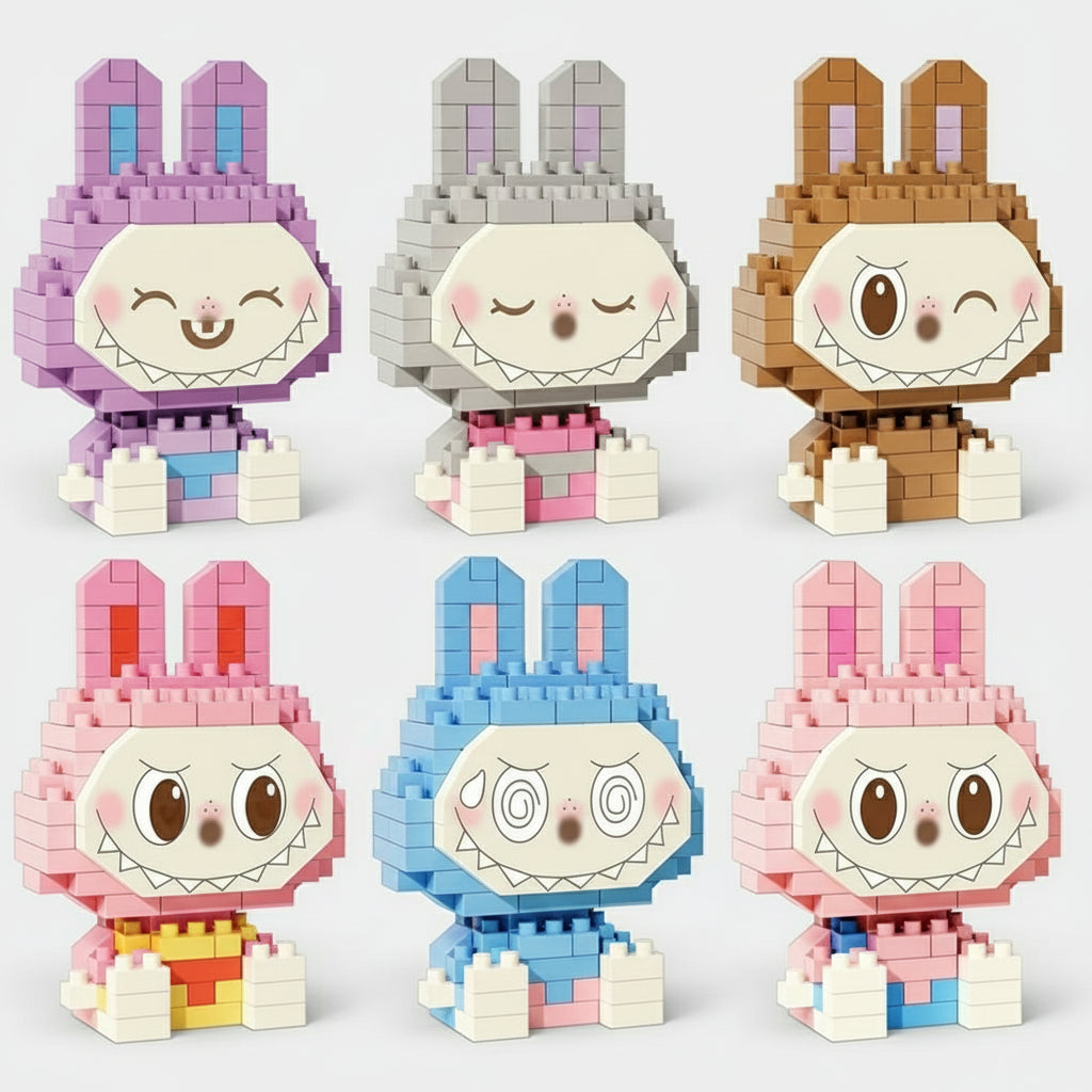 Mini Roze Labubu | Bouwsteentjes