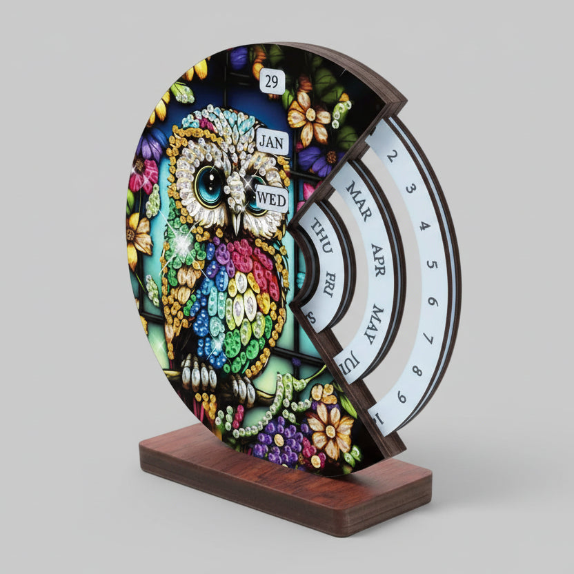 Gekleurde uil | Kalender | Diamond painting