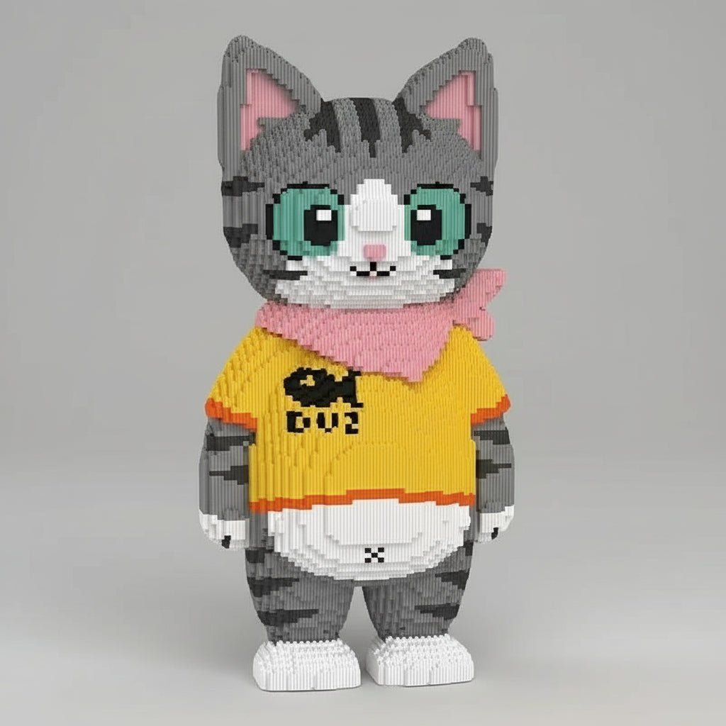 MEGA Kat met Sjaal | Bouwsteentjes