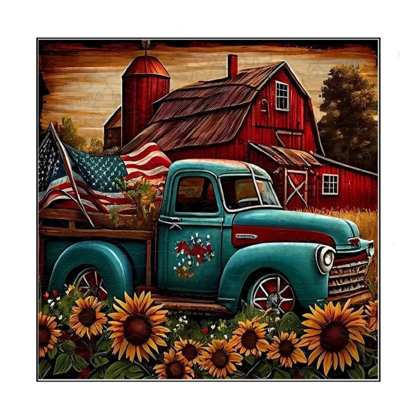 Amerikaanse Auto | Houten Puzzel