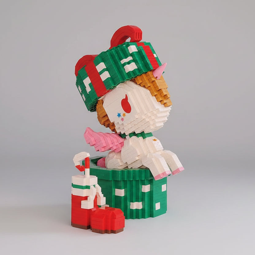 Eenhoorn in cadeau | Bouwsteentjes