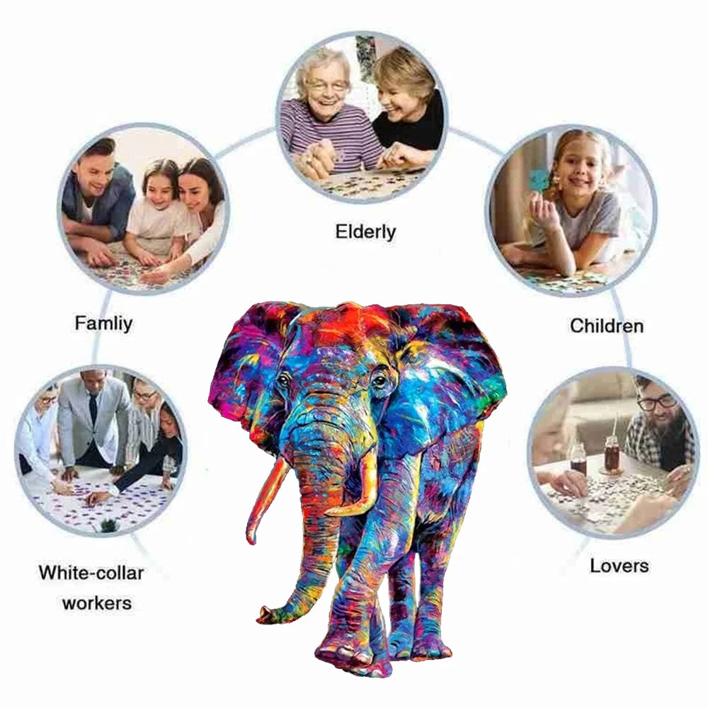 Mooie Olifant | Houten Puzzel