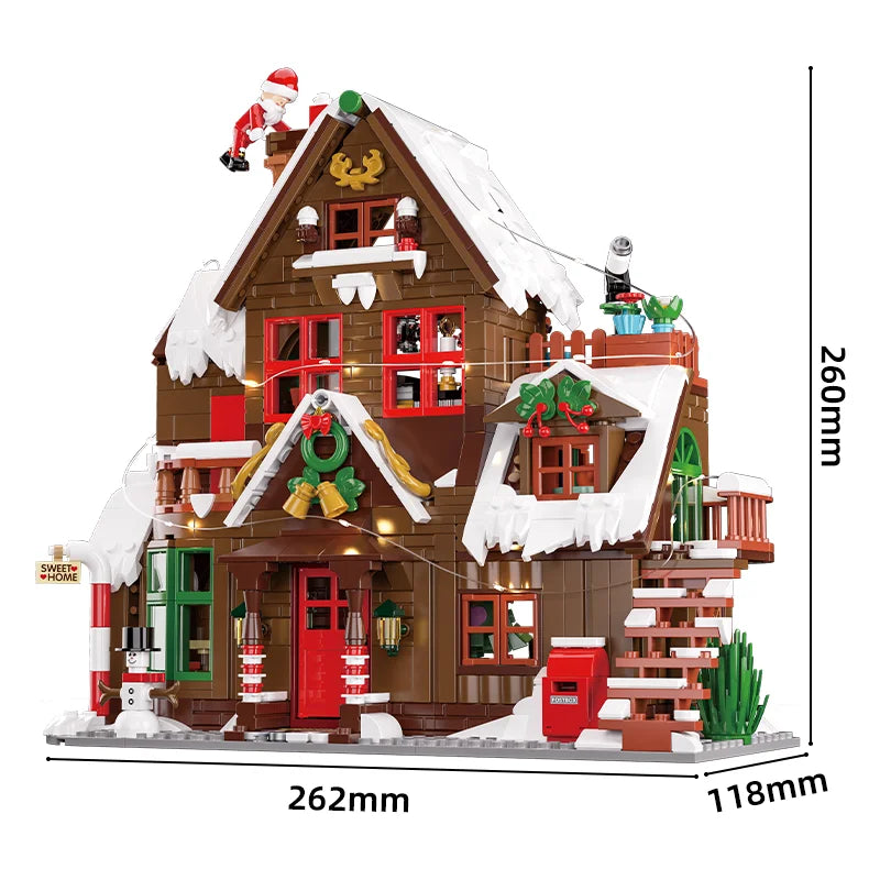 Kerst huis | Bouwsteentjes