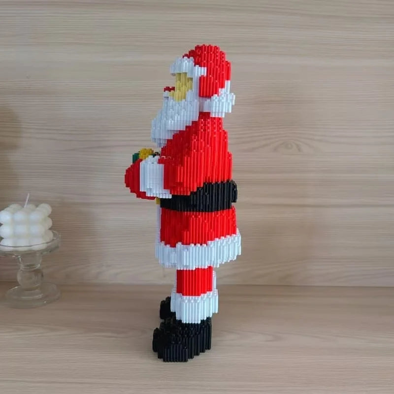Kerstman met Cadeau | Bouwsteentjes