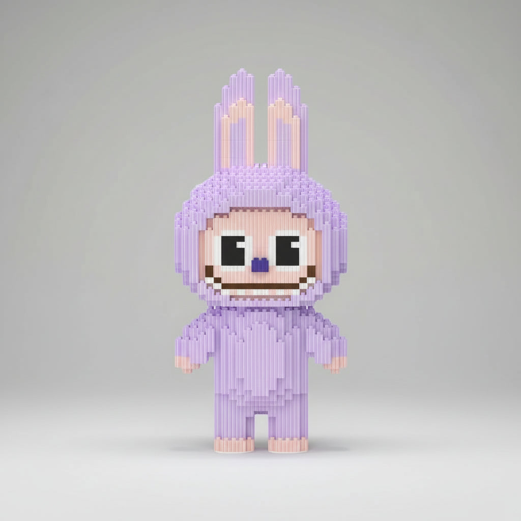 Paarse Labubu | Bouwsteentjes