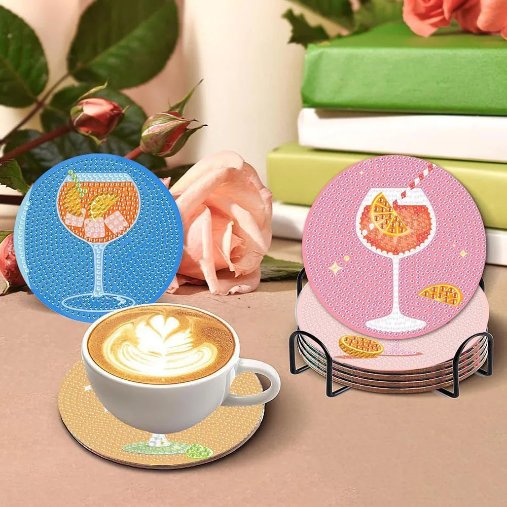 Kleurrijke Cocktail Onderzetters | Diamond Painting