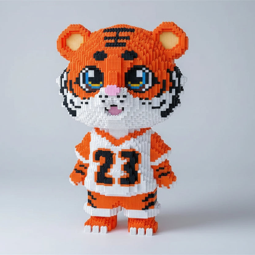 MEGA Tijger in sportshirt | Bouwsteentjes