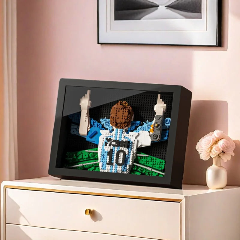 3D schilderij voetballer | bouwsteentjes