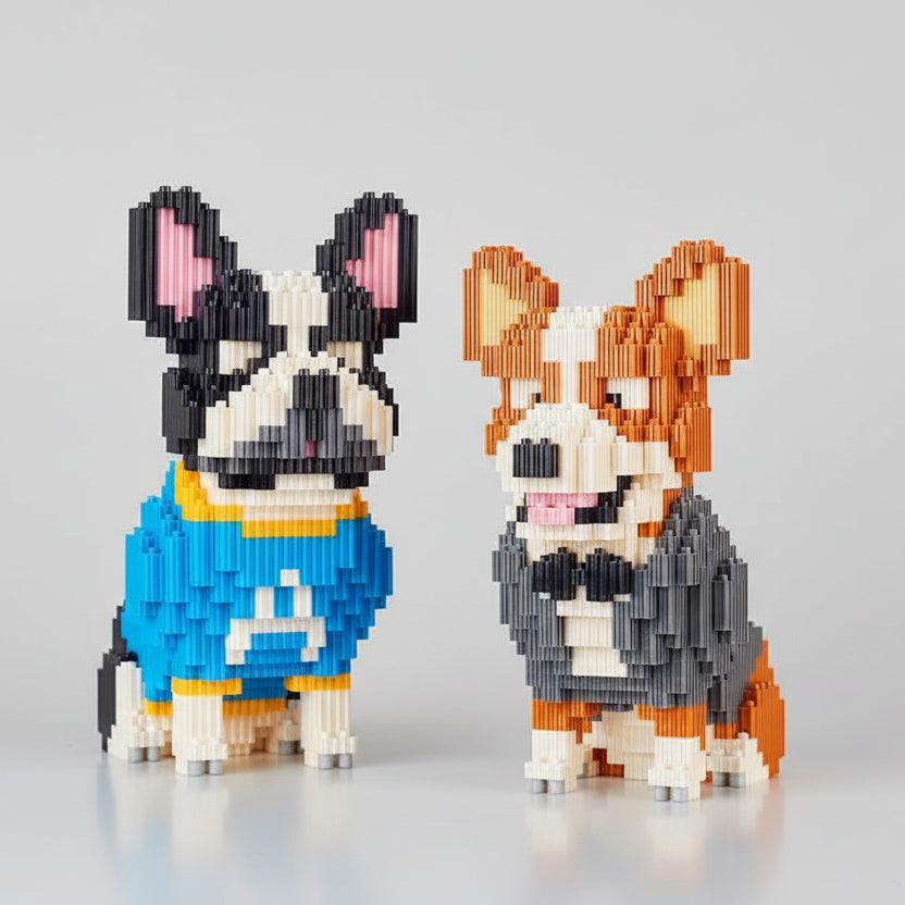 Welsh Corgi in pak | Bouwsteentjes