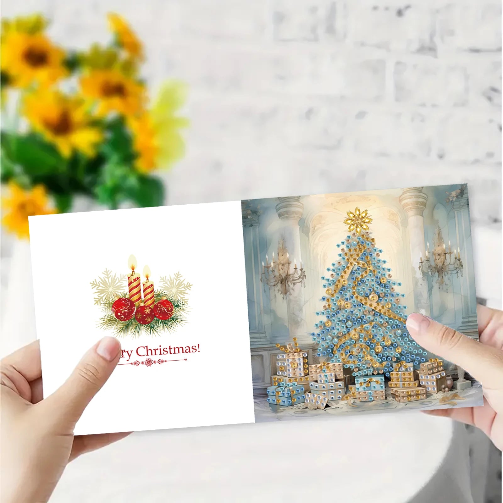 Prachtige kerstkaarten | 6 stuks | Diamond Painting