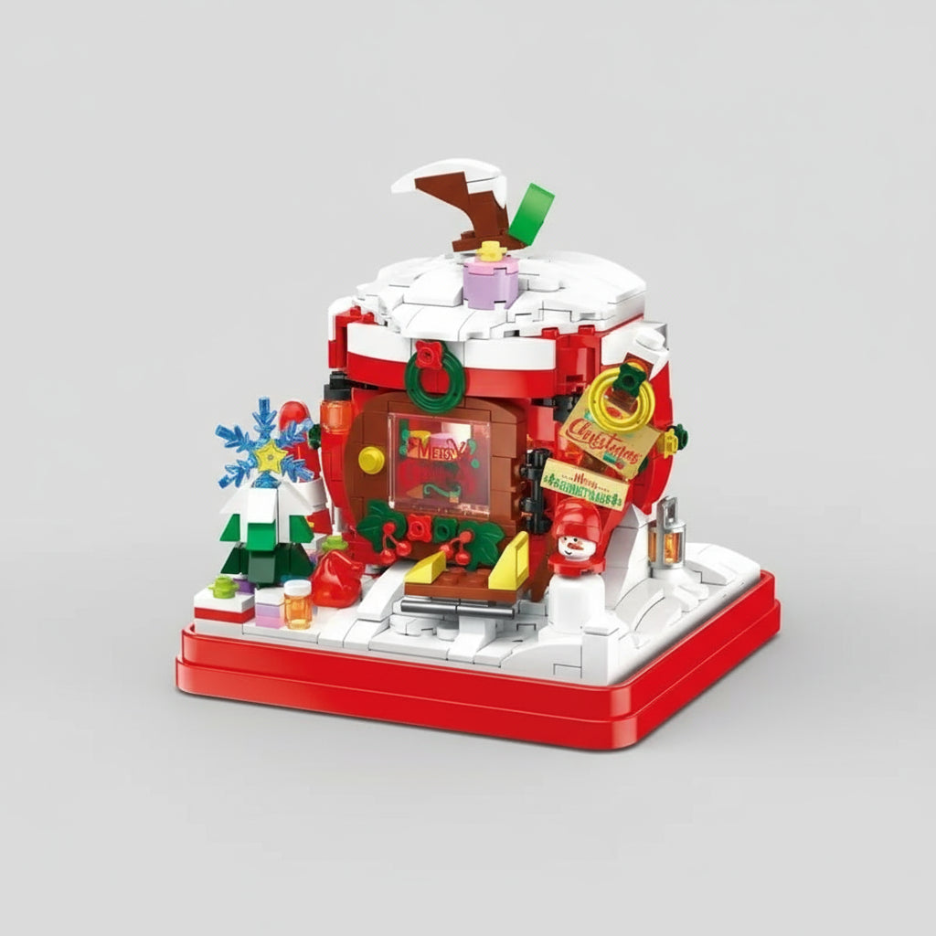 Kerstappel in cadeautje | Bouwsteentjes