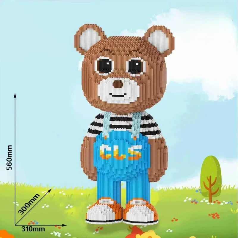 Bruine beer met Tuinbroek | Bouwsteentjes