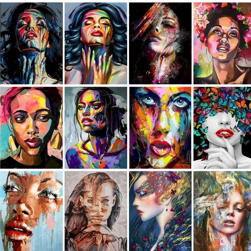 Abstracte vrouw | Schilderen op Nummer