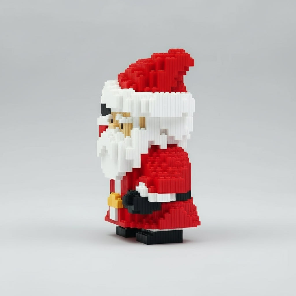 Zwaaiende kerstman | Bouwsteentjes