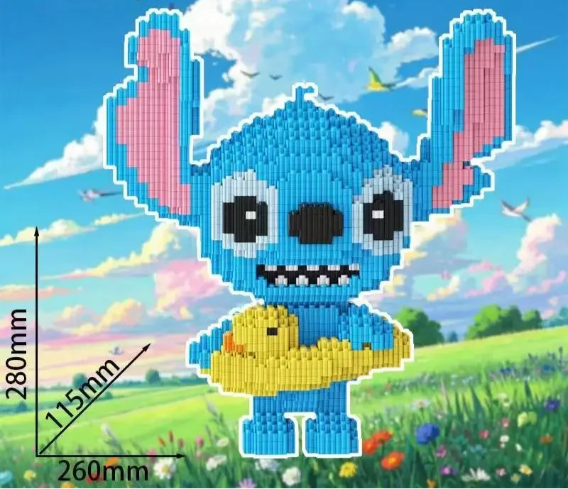 Schattig blauw wezen met Badeend | Bouwsteentjes