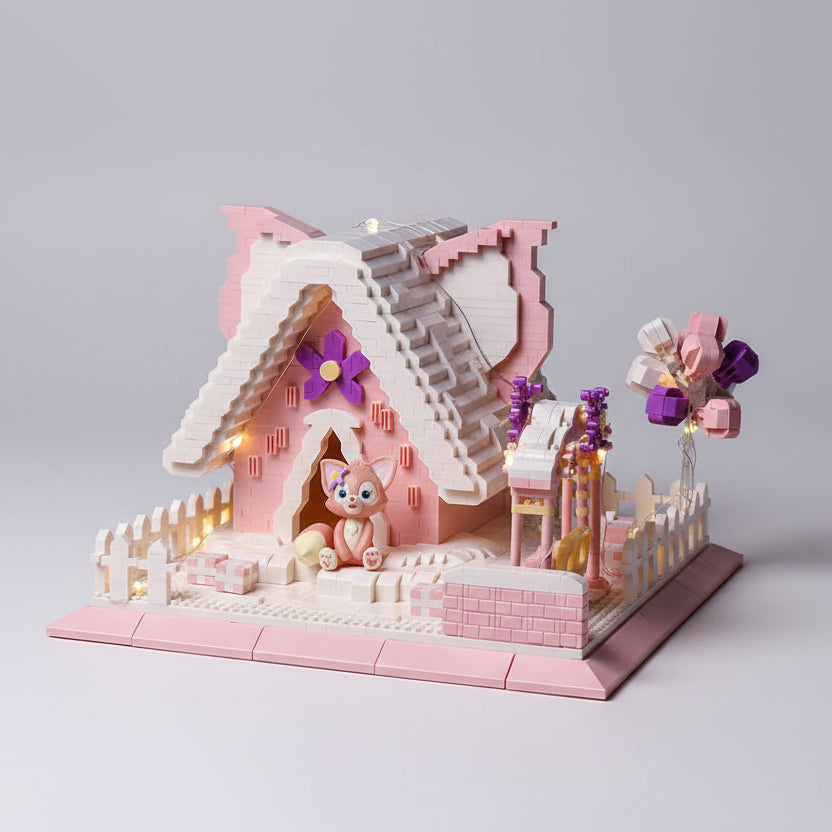 Het huis van de roze vos | Bouwsteentjes