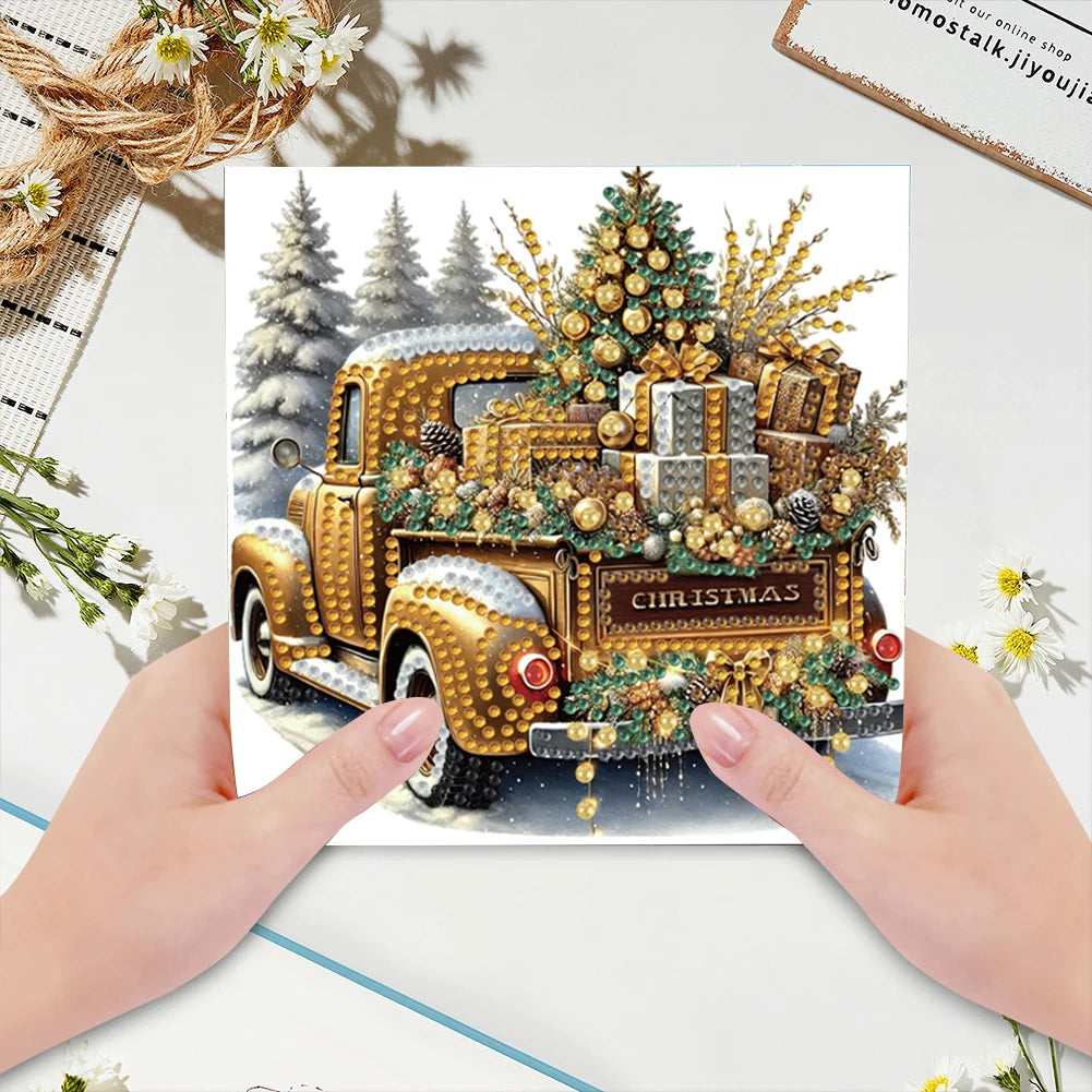 Kerst auto | 6 stuks | Diamond Painting