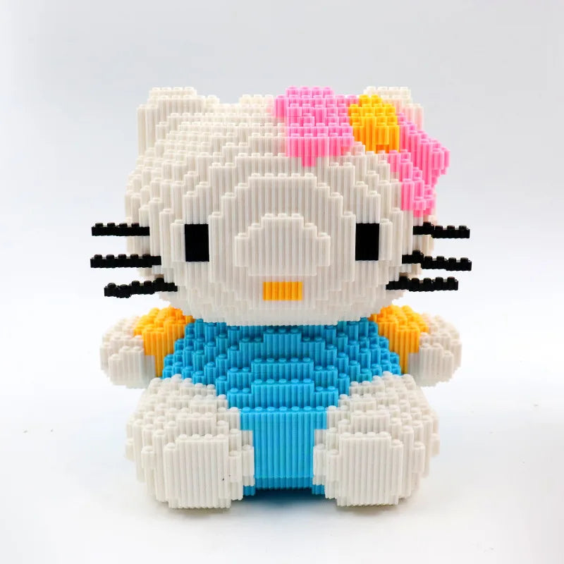Mega zittende Hello kitty | Bouwsteentjes