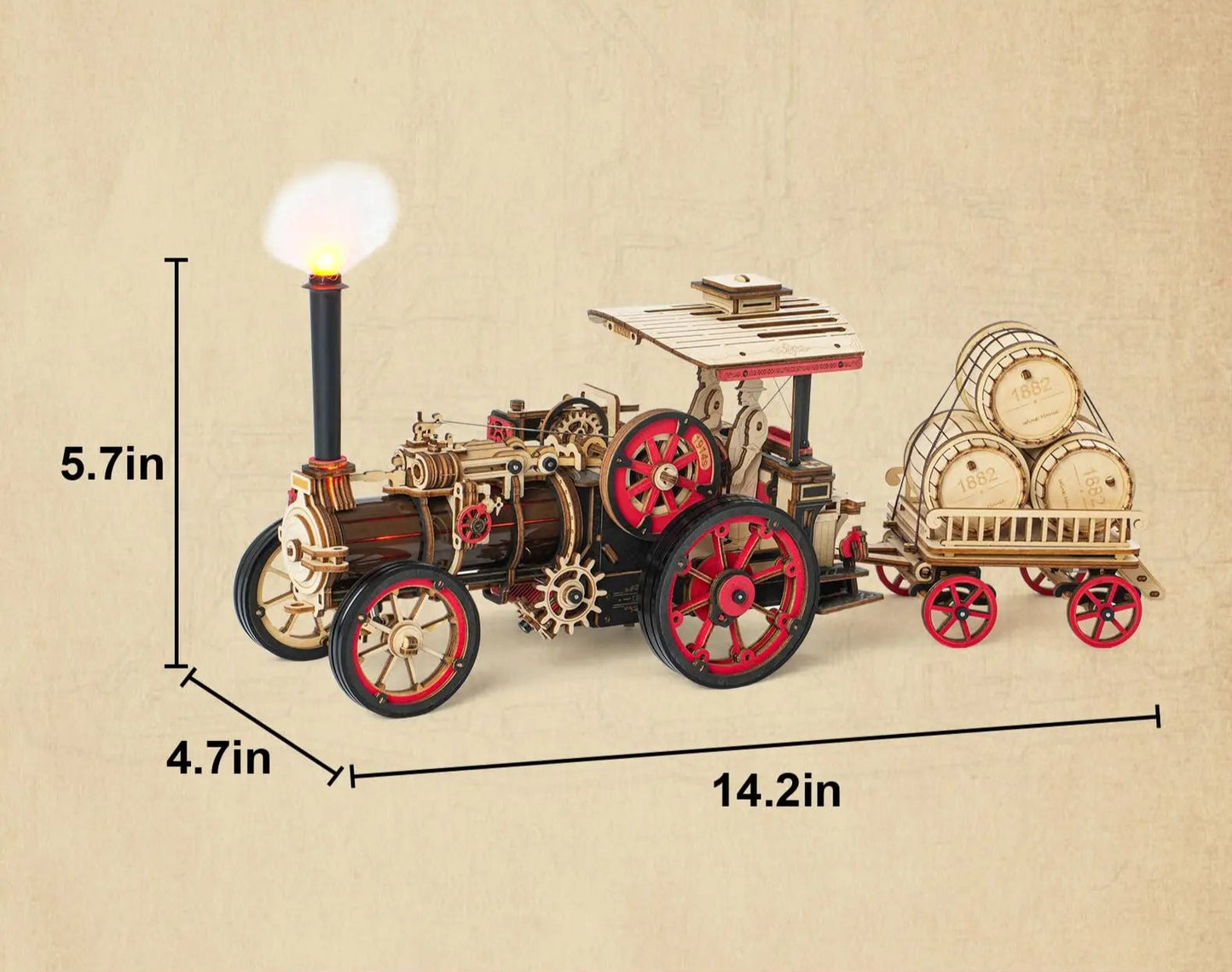Tractor Locomotief | Houten Bouwpakketten