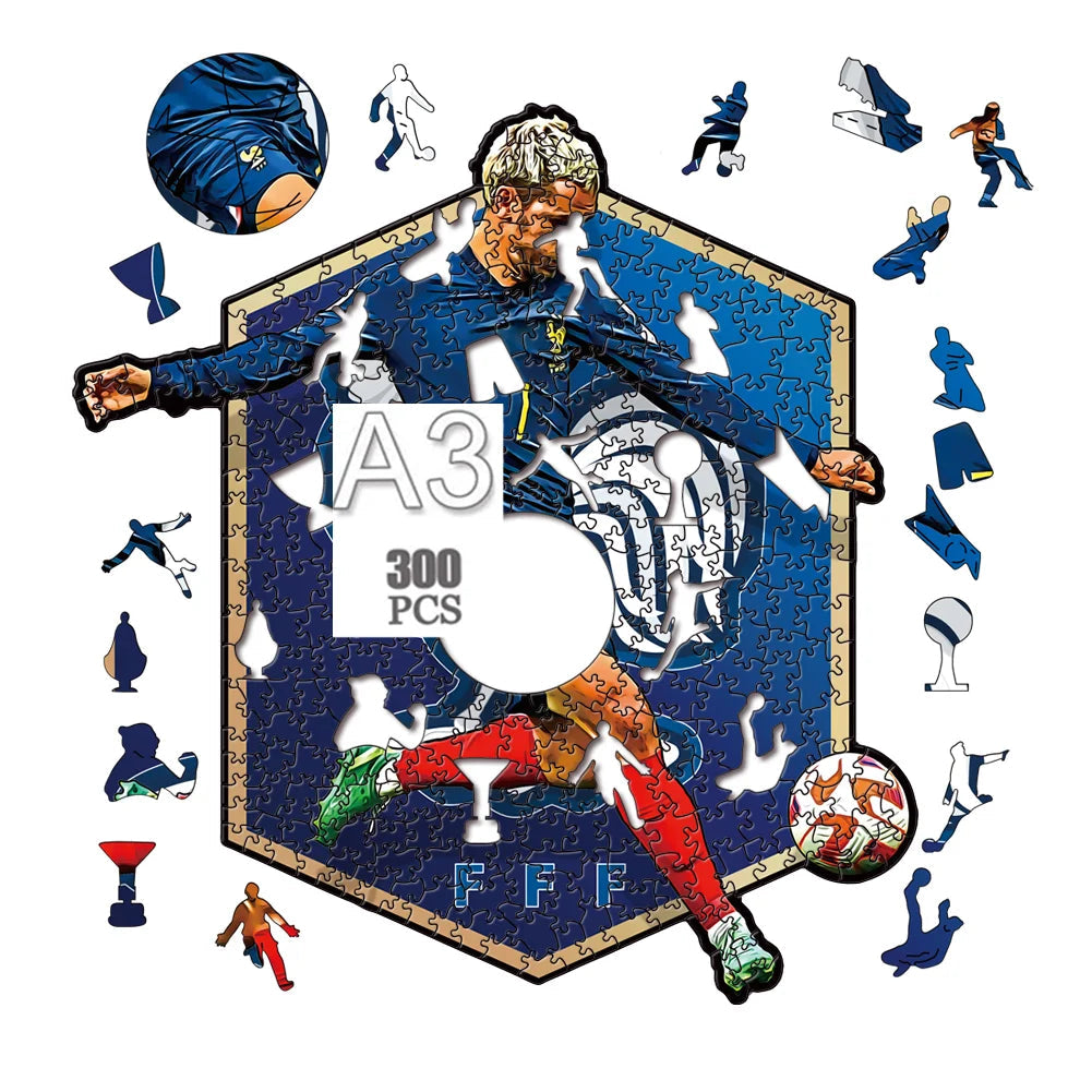 Antoine Griezmann Thuisshirt | Houten Puzzel