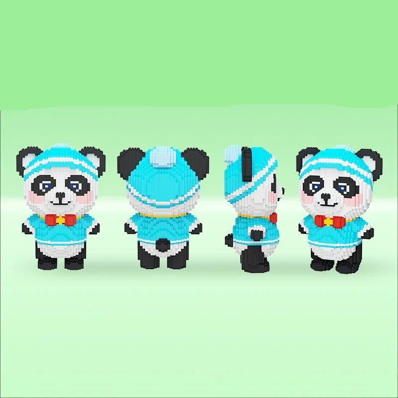 Panda met Strik | Bouwsteentjes
