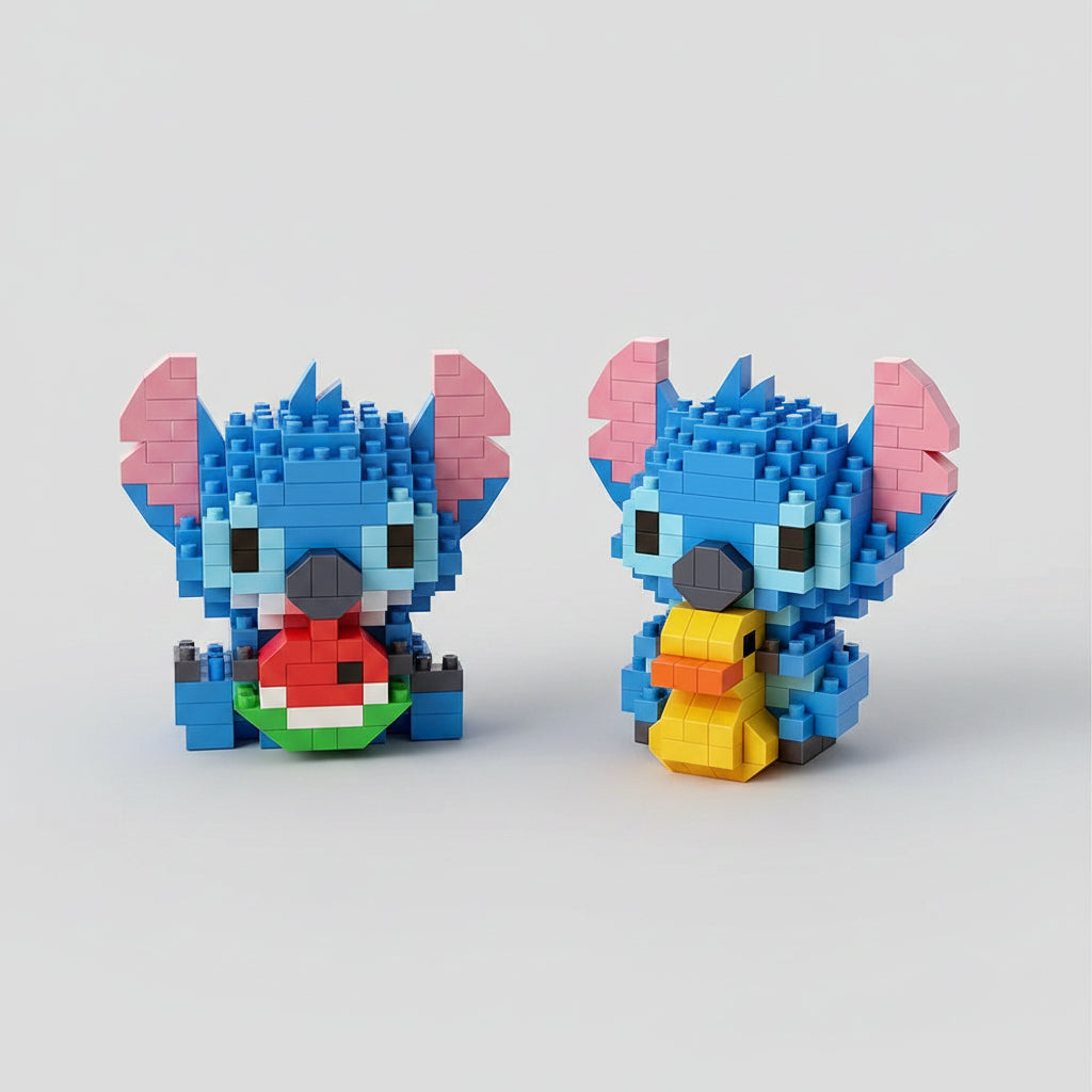 Mini blauwe wezens | Bouwsteentjes