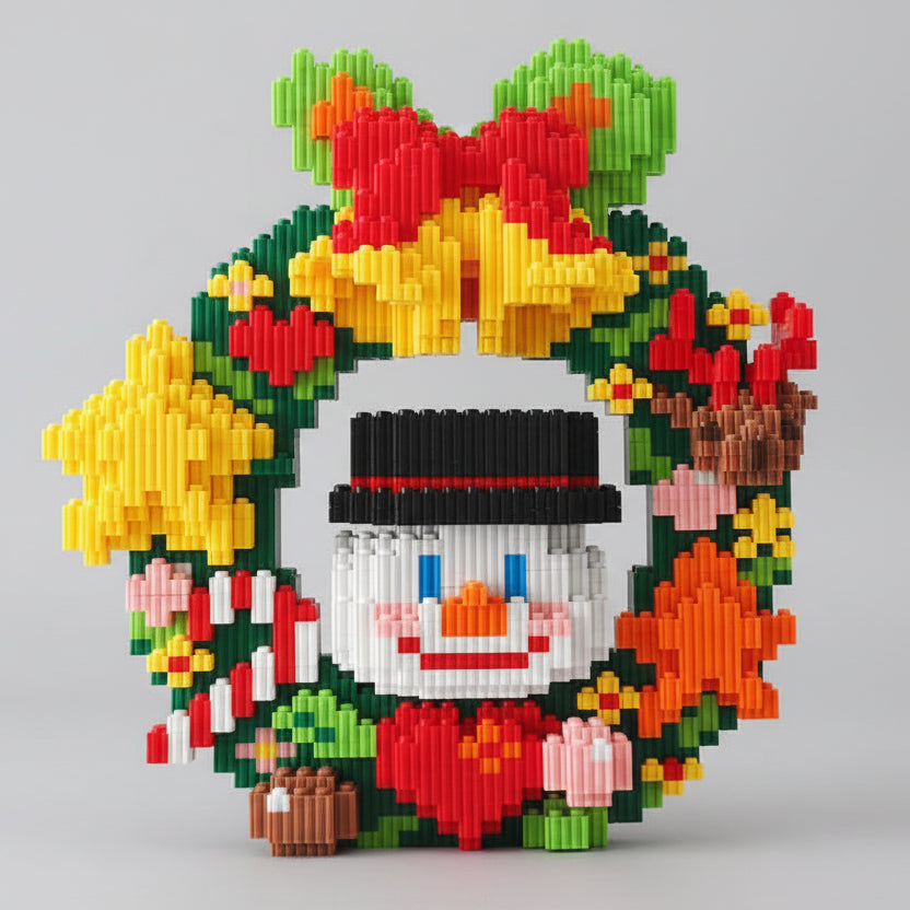 Kerst krans poppetjes | Bouwsteentjes