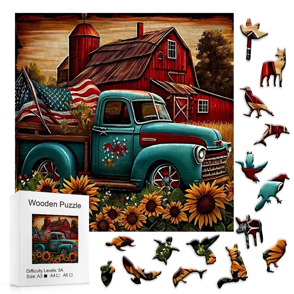 Amerikaanse Auto | Houten Puzzel