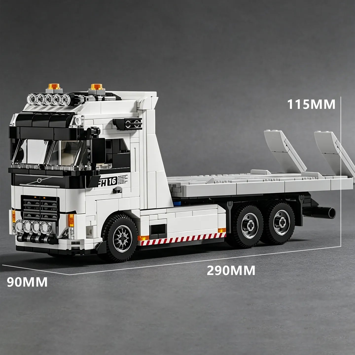 Zware FH16 Trekker met Oplegger | Bouwsteentjes