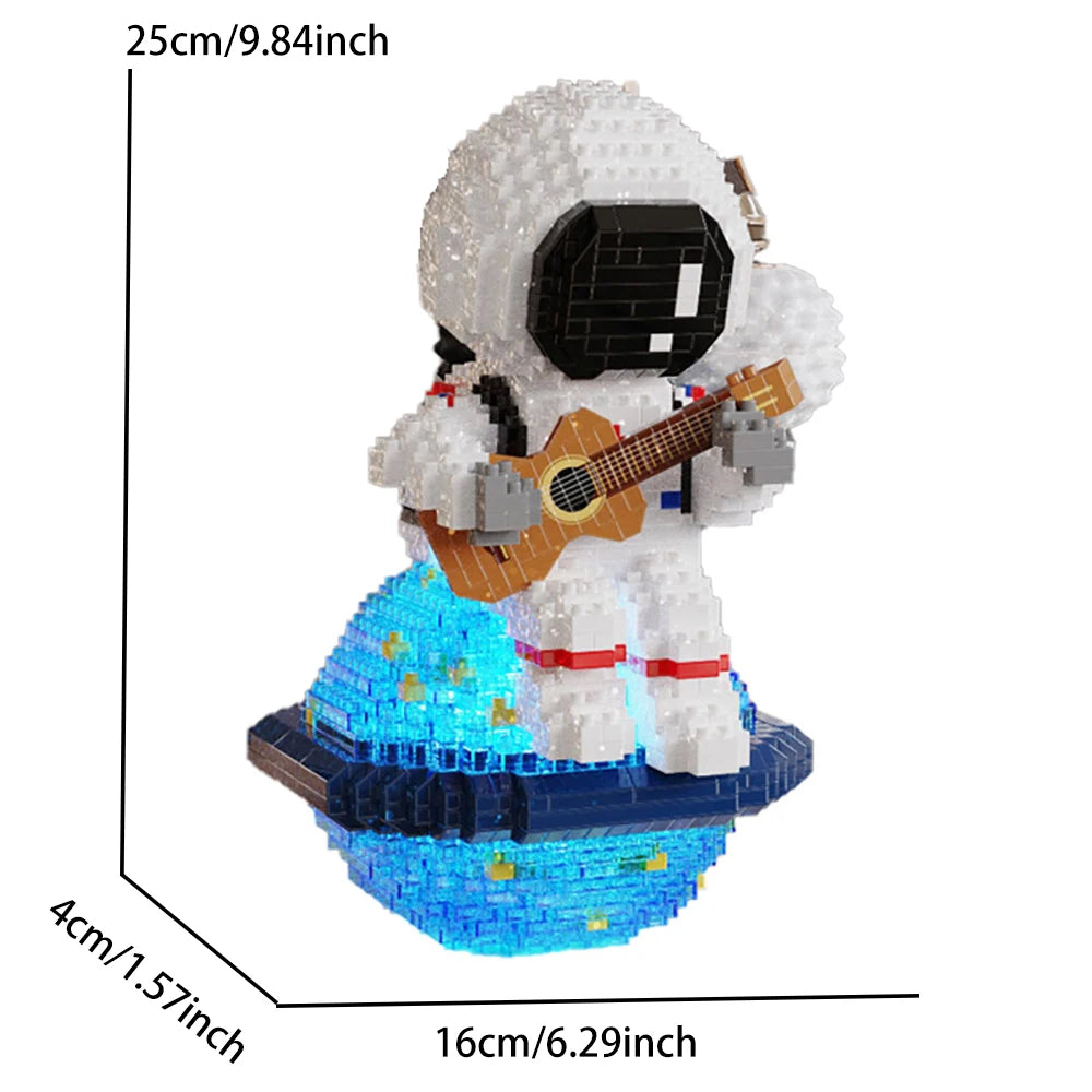 Astronaut met gitaar | Bouwsteentjes