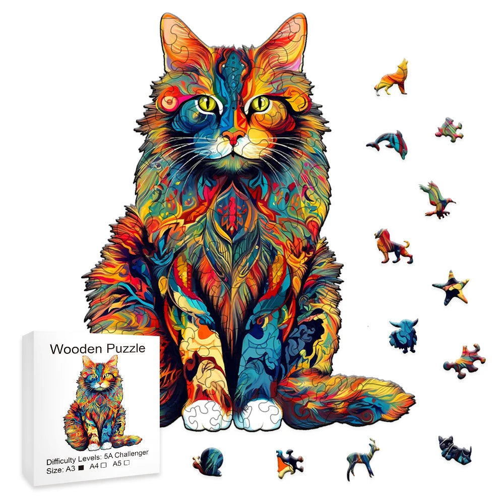 Stoere Kat | Houten Puzzel